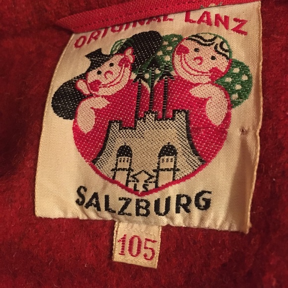 Original Lanz Salzburg Burnt Orange Wool Cape Circa 1960s - Picture 4 of 8